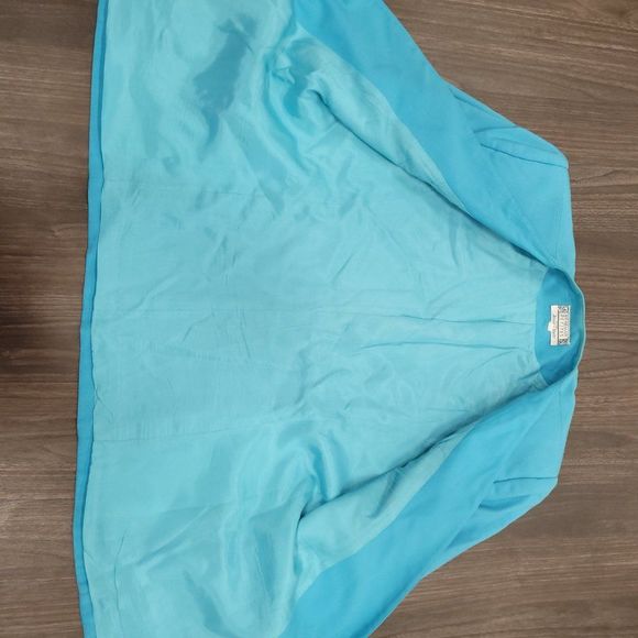 Vintage Braemar Petites matching skirt and blazer suit linen like XL - Picture 4 of 16